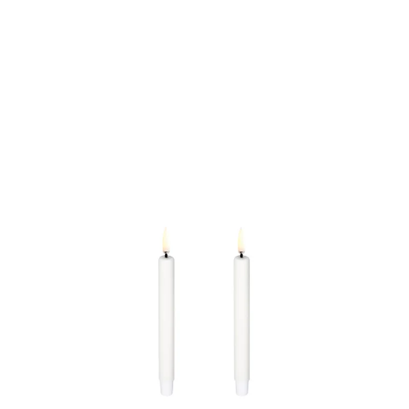 Uyuni LED Stabkerze, 2 Stück, Nordic White, 1,3 x 13,8 cm