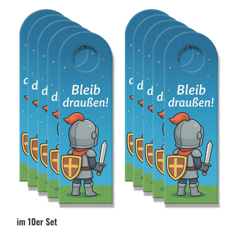 Ritter Drache Bleib draußen! Komm rein! Türhänger