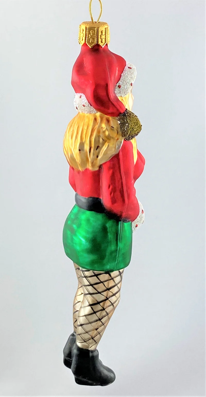 Sexy Santa Girl mit Netzstrümpfen