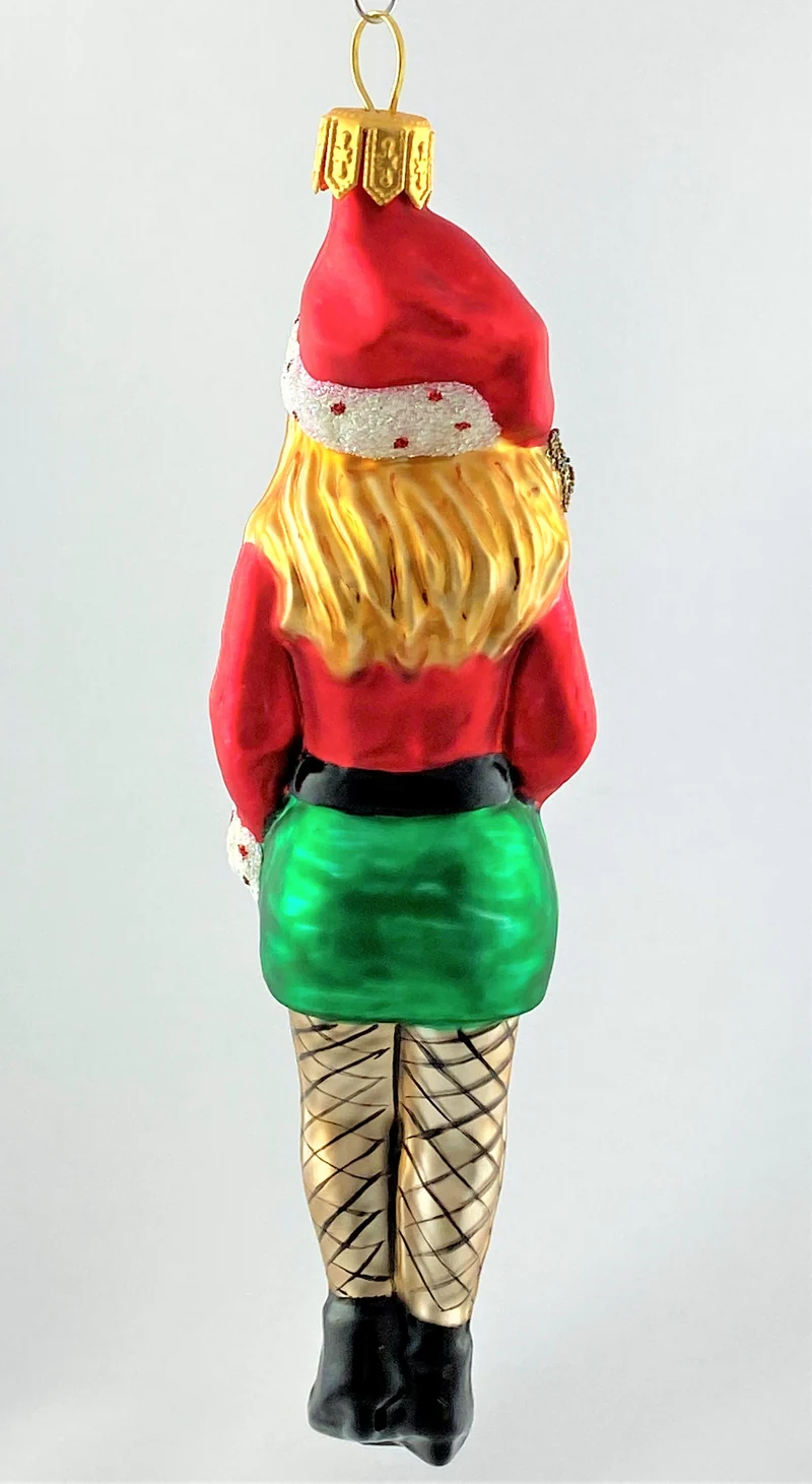 Sexy Santa Girl mit Netzstrümpfen