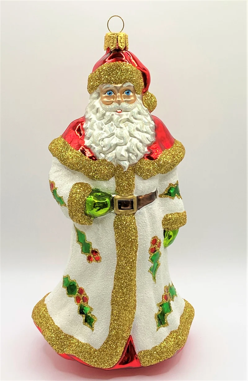 Weihnachtsmann mit Ilex-Dekor