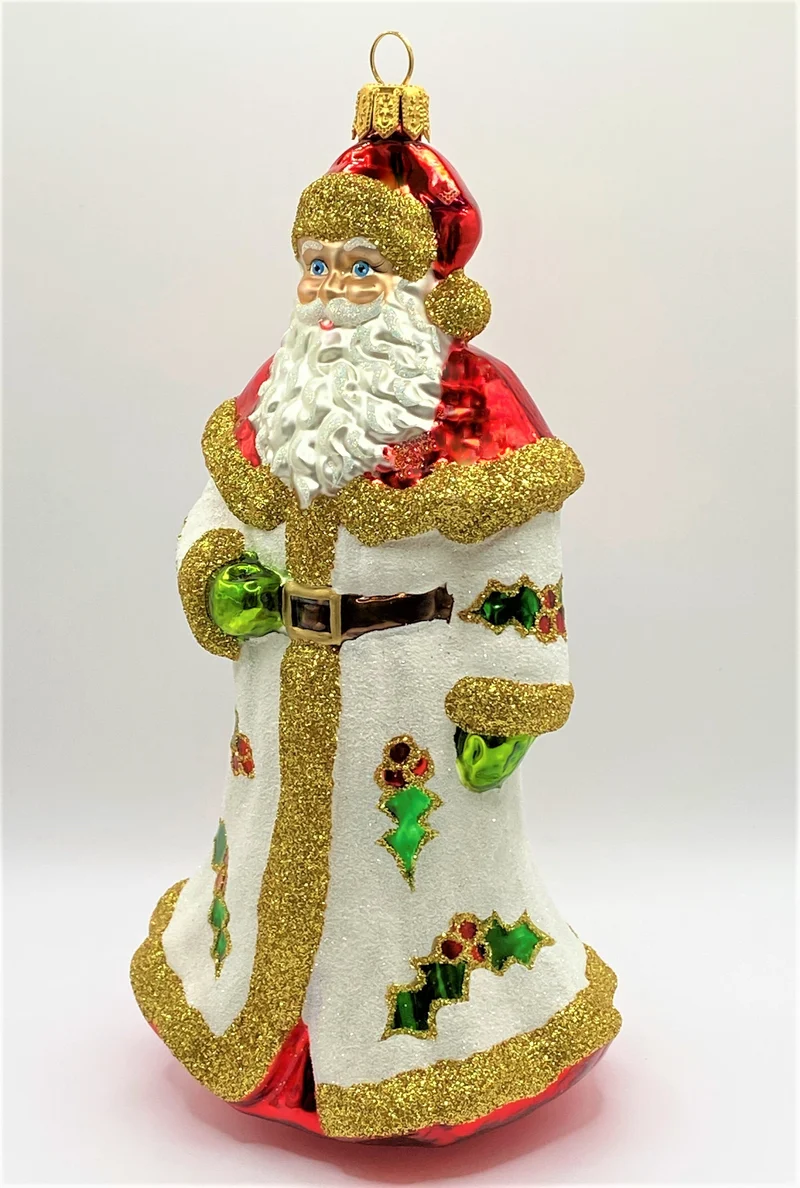 Weihnachtsmann mit Ilex-Dekor