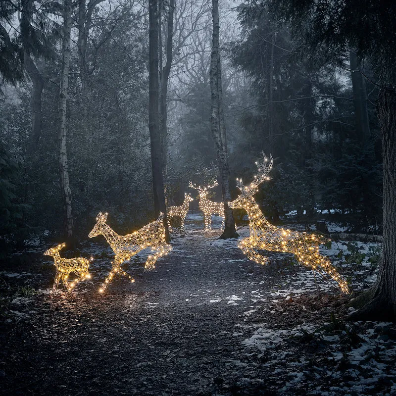 5er Set LED-Rentierfamilie XL Harlow