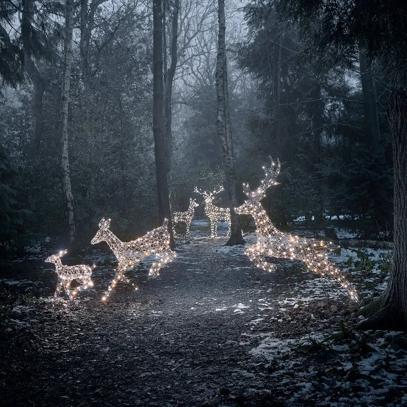 5er Set LED-Rentierfamilie XL Harlow