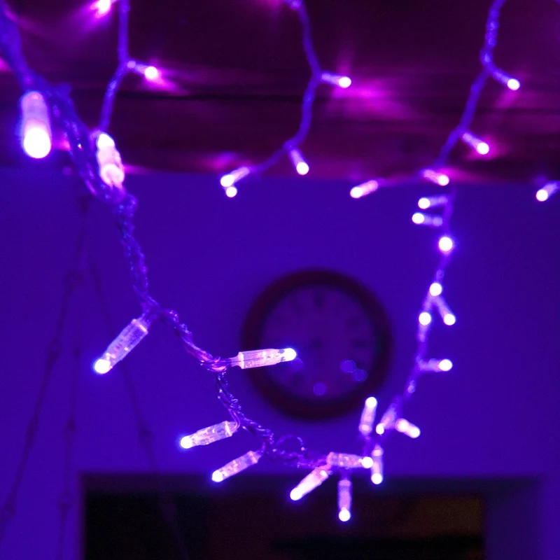 Core Connect 50m 500er LED Lichterkette lila koppelbar transparentes Kabel