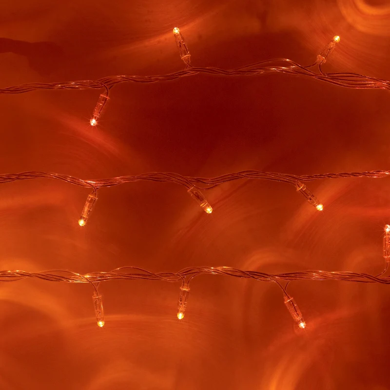 Core Connect 50m 500er LED Lichterkette orange koppelbar transparentes Kabel