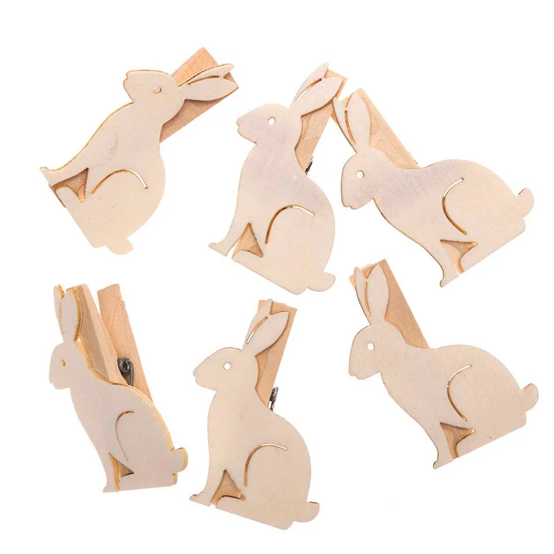 Dekoklammer Hase Natur