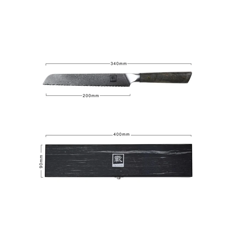 Zayiko Damast Brotmesser Professional Serie