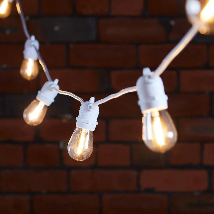 Ultimate Connect 35m 70er LED Lichterkette Glühbirnen warmweiß koppelbar weißes Kabel