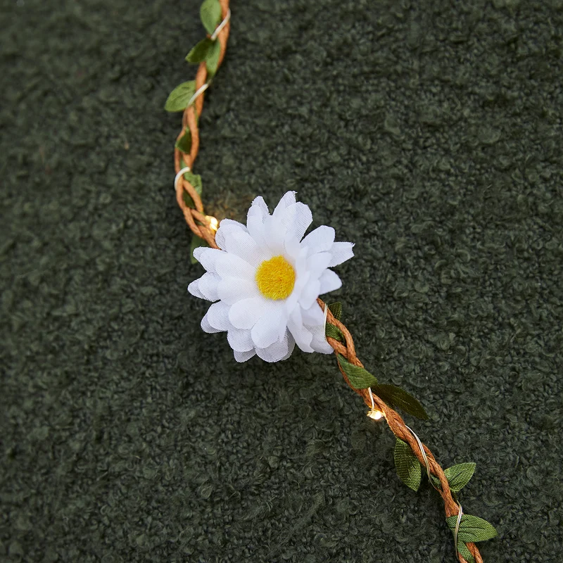 2m LED Micro Girlande Gänseblümchen