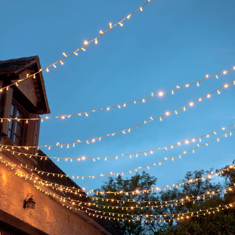 Core Connect 30m 300er LED Lichterkette warmweiß koppelbar transparentes Kabel