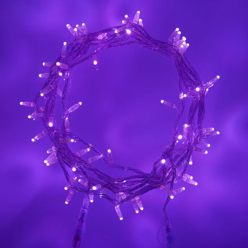 Core Connect 30m 300er LED Lichterkette lila koppelbar transparentes Kabel