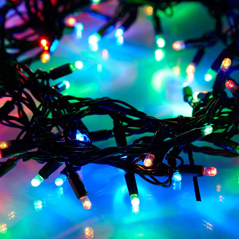 Core Connect 30m 300er LED Lichterkette bunt koppelbar grünes Kabel
