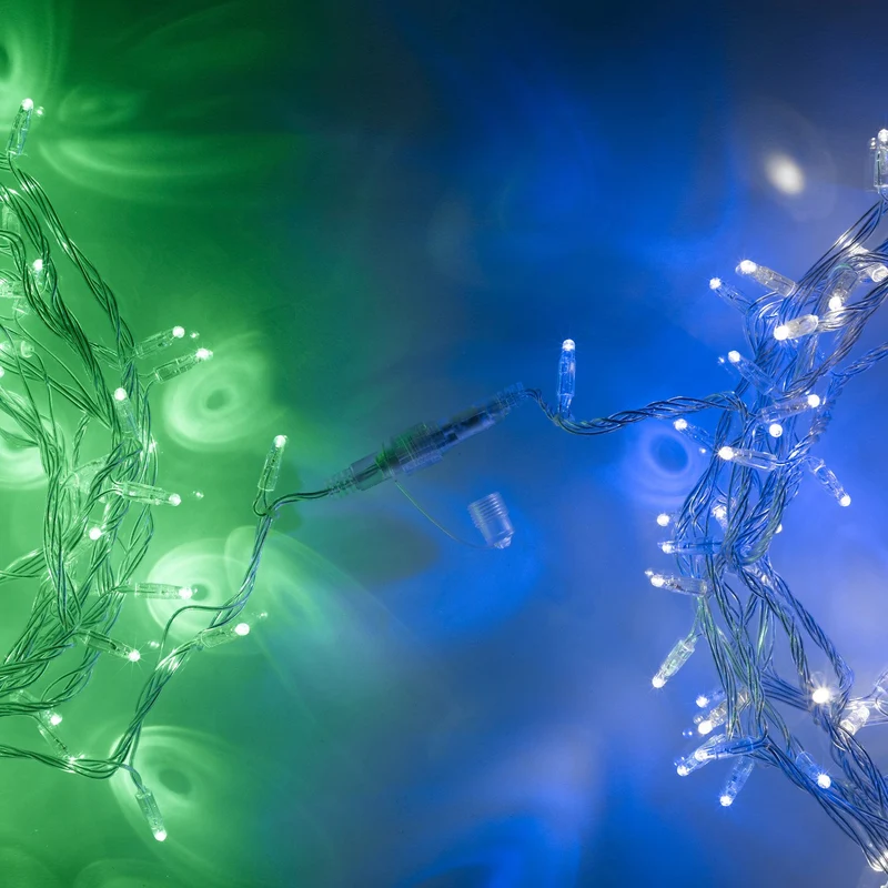 Core Connect 30m 300er LED Lichterkette blau weiß koppelbar transparentes Kabel