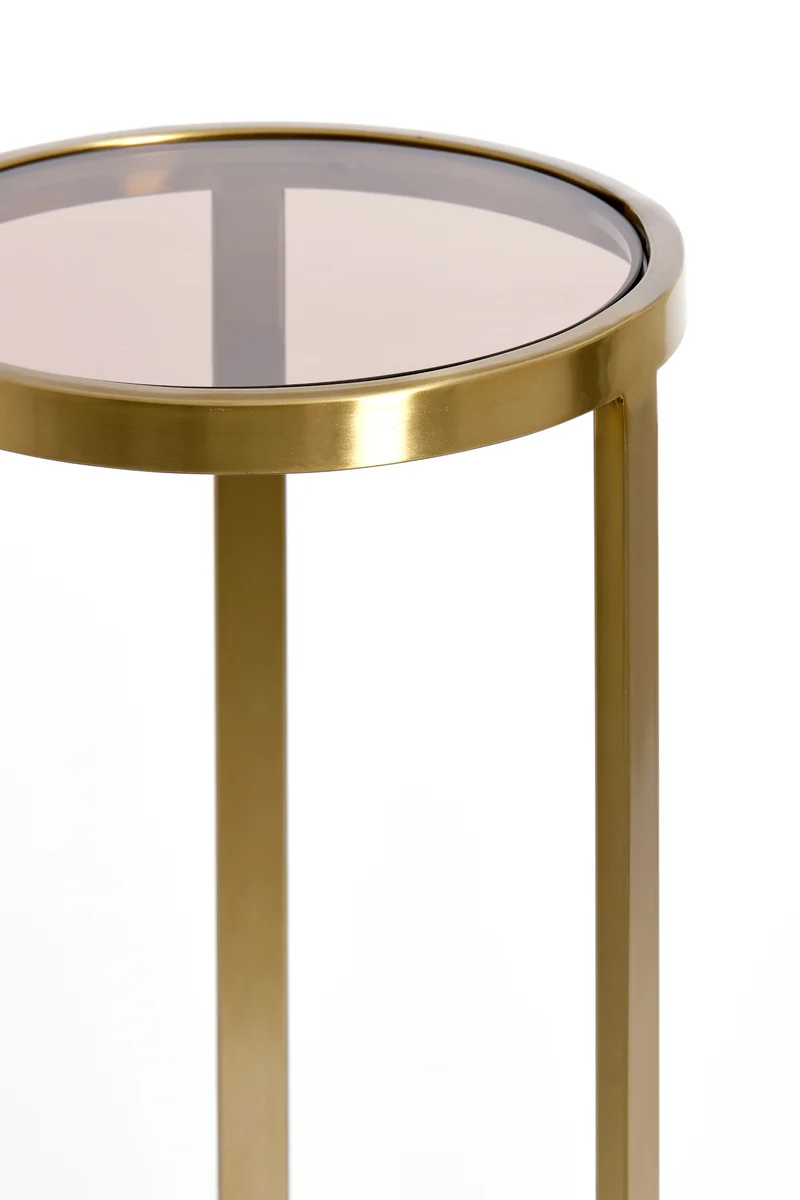 Säule RETIRO gold Glas Ø35x81 cm