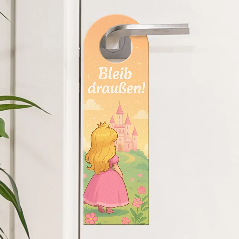 Prinzessin Schloss Bleib draußen! Komm rein! Türhänger
