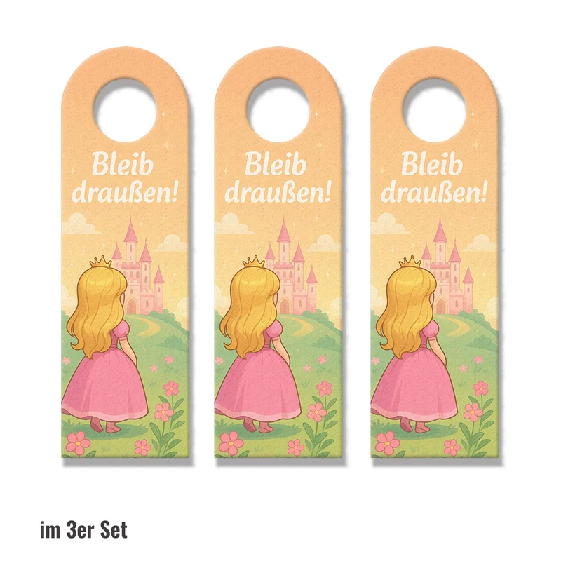 Prinzessin Schloss Bleib draußen! Komm rein! Türhänger