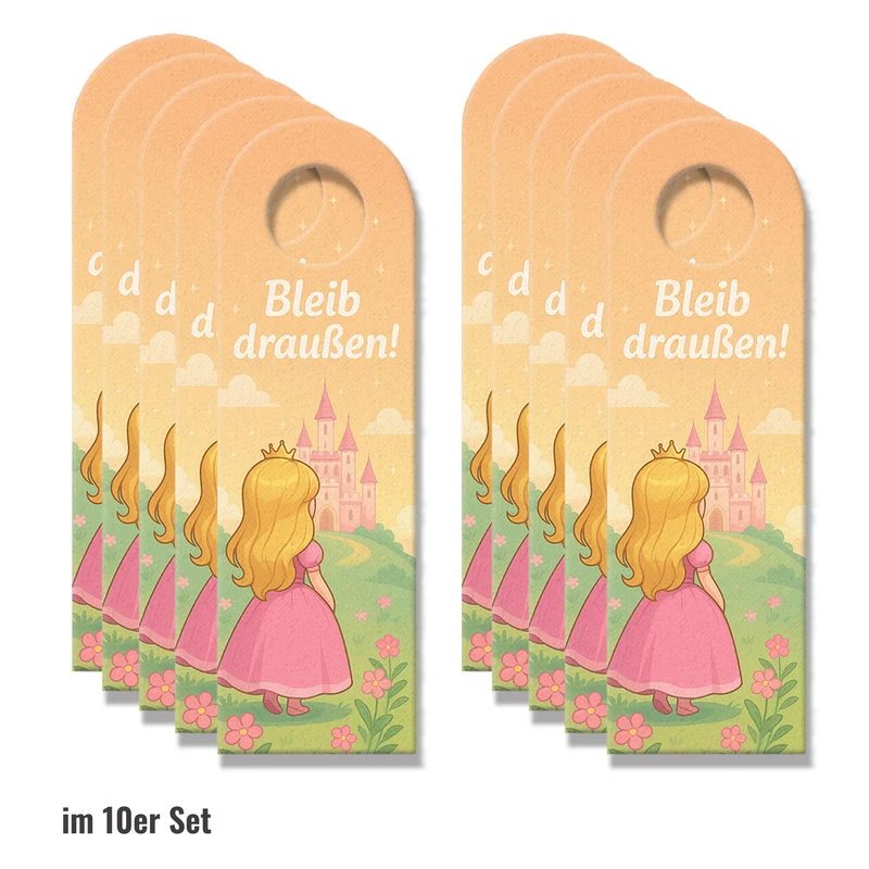Prinzessin Schloss Bleib draußen! Komm rein! Türhänger