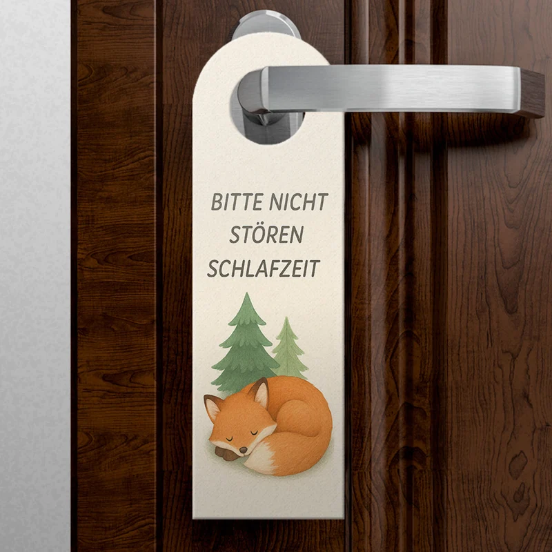 Fuchs Spielzeit bitte nicht stören Schlafzeit Türhänger fürs Kinderzimmer