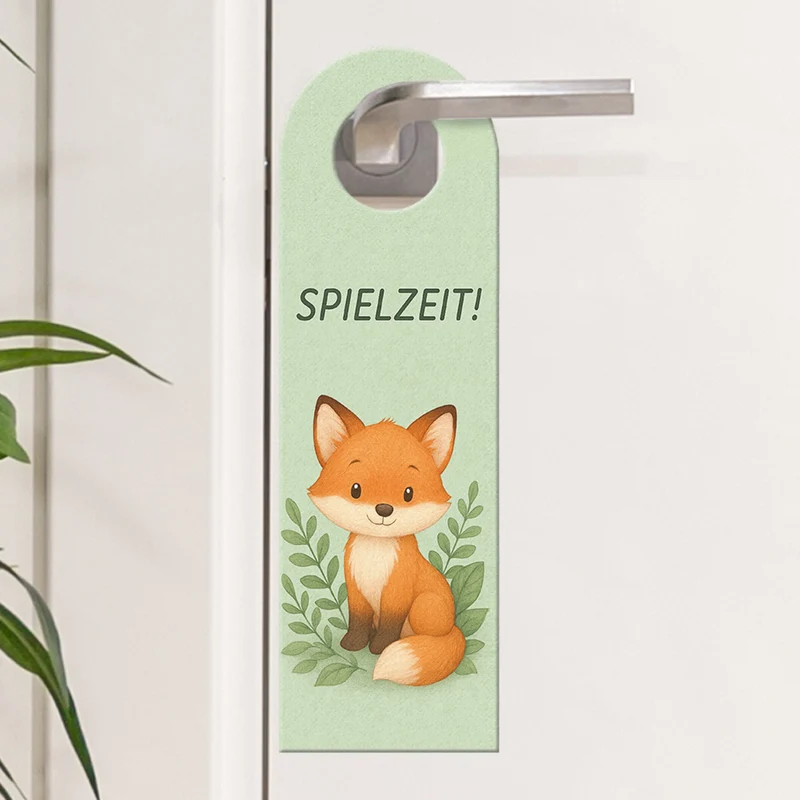 Fuchs Spielzeit bitte nicht stören Schlafzeit Türhänger fürs Kinderzimmer