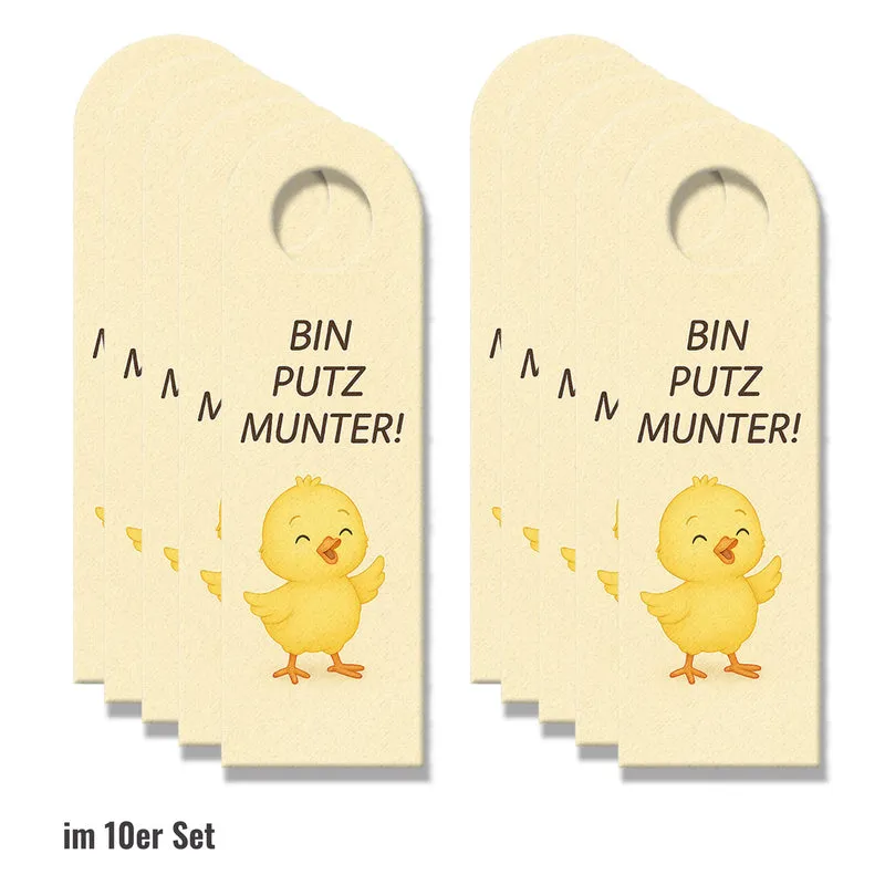 Küken Putz munter! Ruhe Küken schläft Türhänger fürs Kinderzimmer