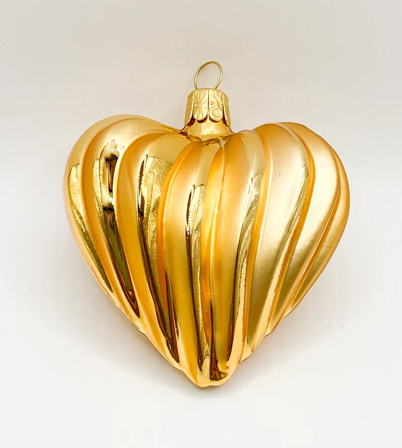 Herz Gold, gewellt