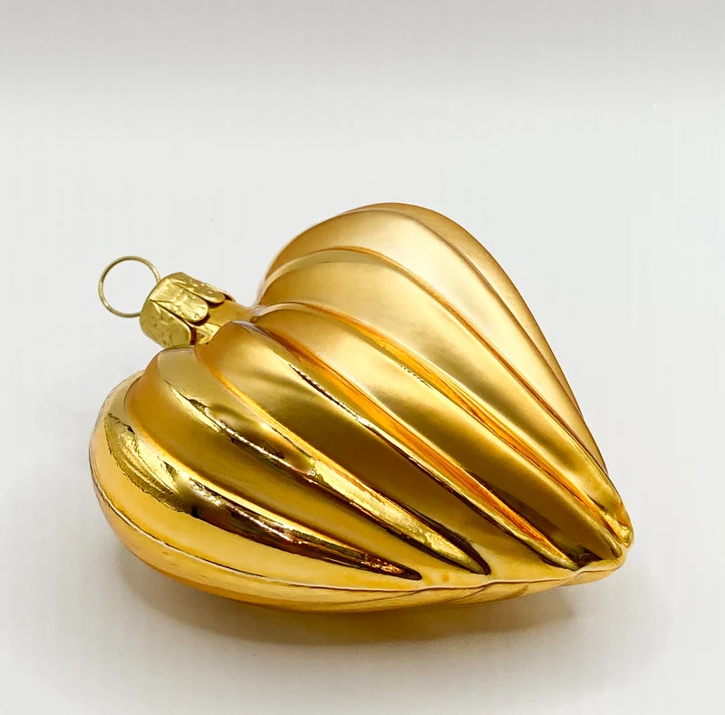 Herz Gold, gewellt