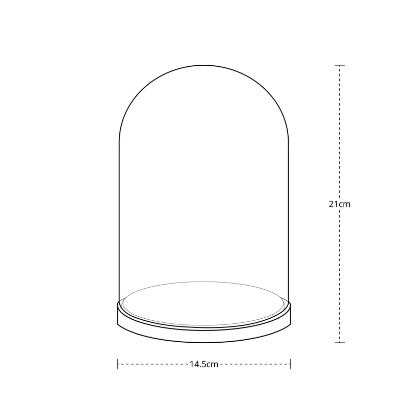 Minimalistische Glasglocke mit Micro Lichterkette