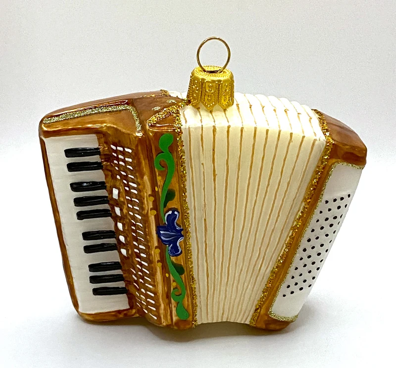 Handorgel mit Blumendekor, Akkordeon