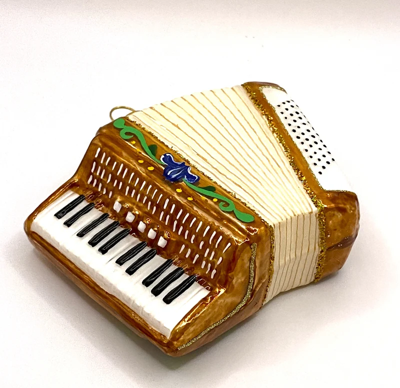 Handorgel mit Blumendekor, Akkordeon