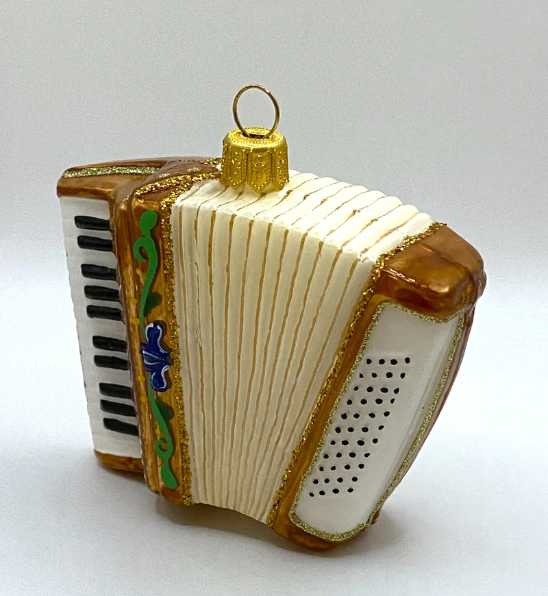 Handorgel mit Blumendekor, Akkordeon
