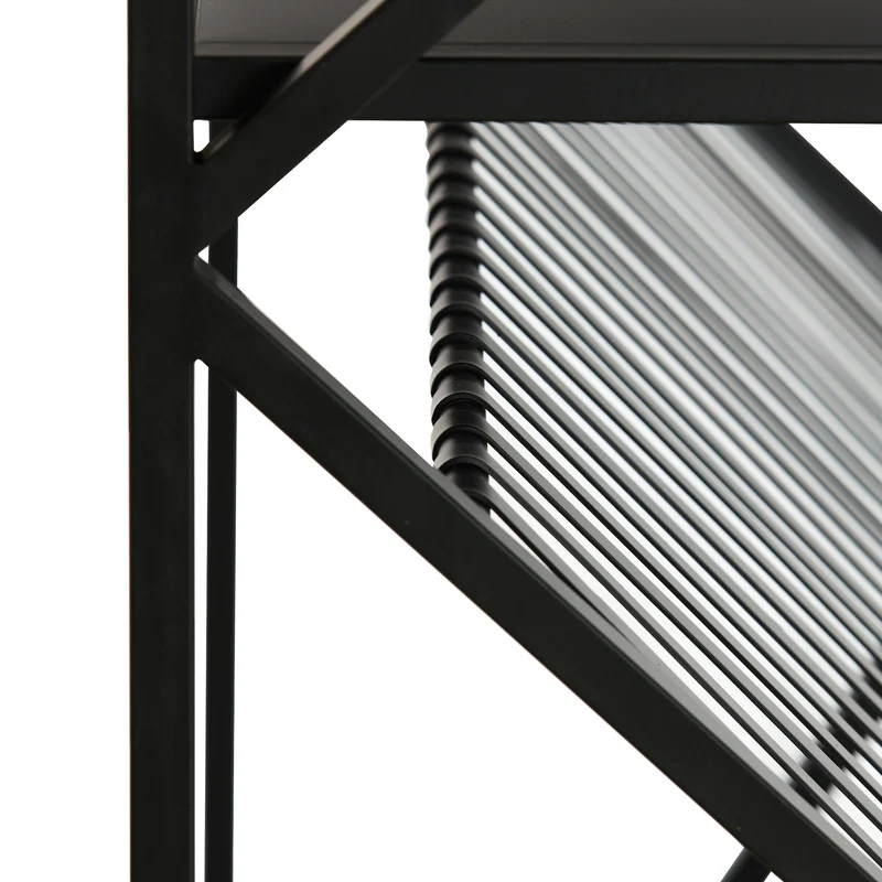 Standregal EZRA Eisen mattschwarz 120x40x160cm