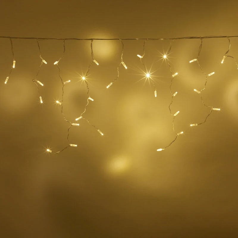 Core Connect 8m 256er LED Eiszapfen Lichterkette warmweiß koppelbar transparentes Kabel