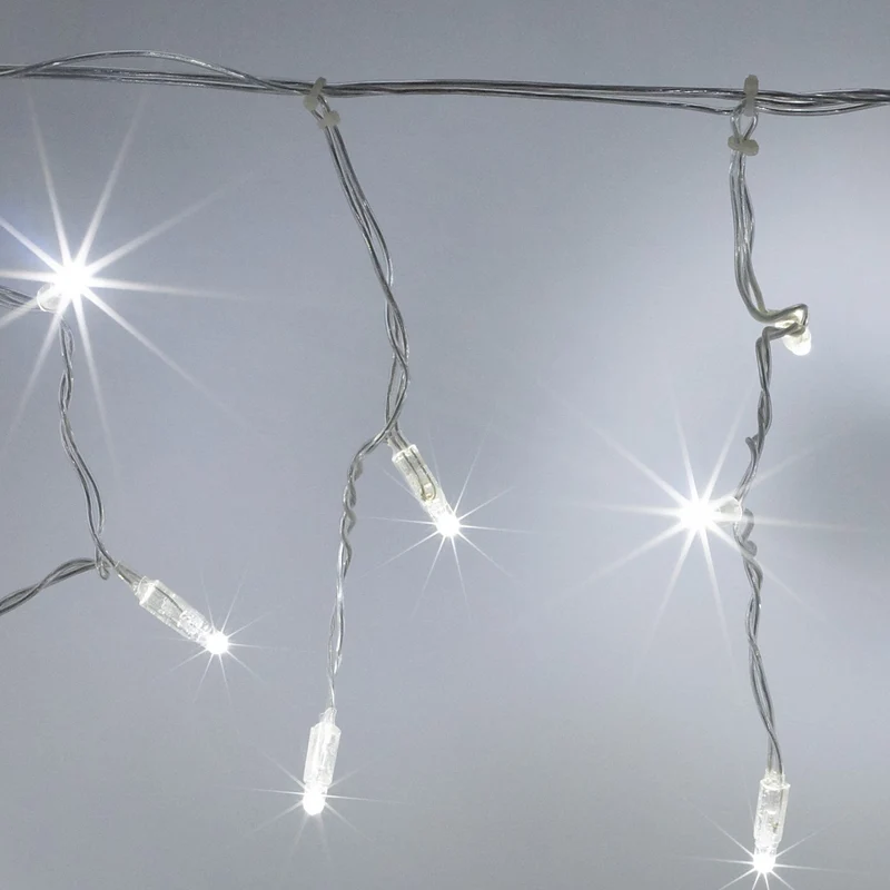 Core Connect 8m 256er LED Eiszapfen Lichterkette weiß koppelbar transparentes Kabel