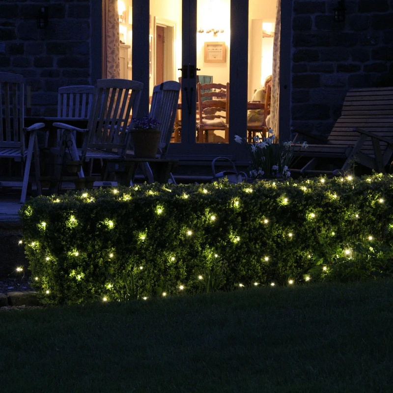 Core Connect 8m x 2m 560er LED Lichternetz warmweiß koppelbar grünes Kabel