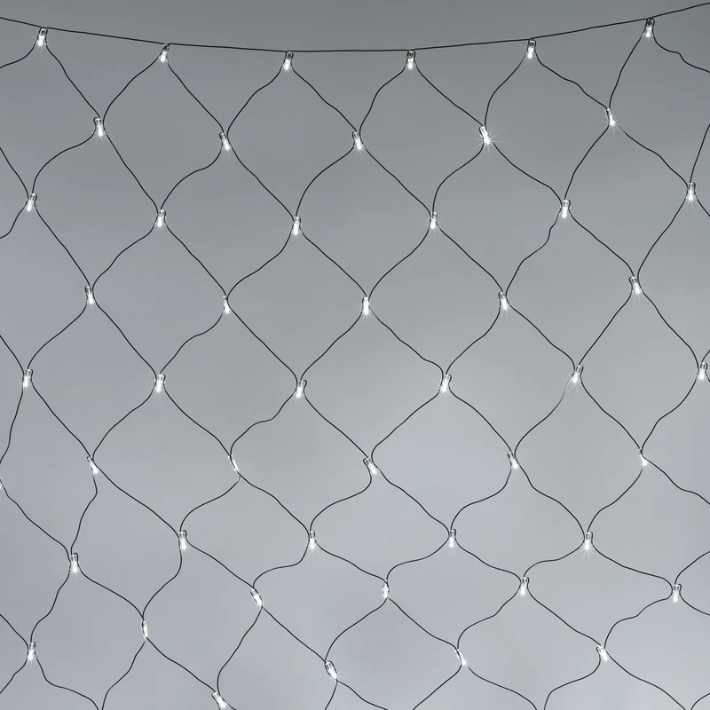 Core Connect 8m x 2m 560er LED Lichternetz weiß koppelbar grünes Kabel