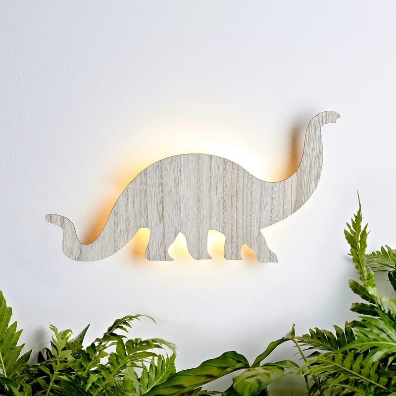 2er Set Dinosaurier Wandlampen Kinderzimmer