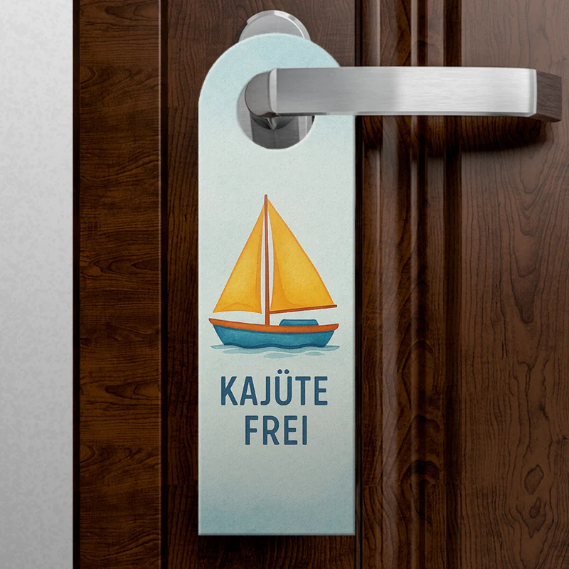 Nautisches Ankerdesign Kapitän schläft Kajüte frei Türhänger