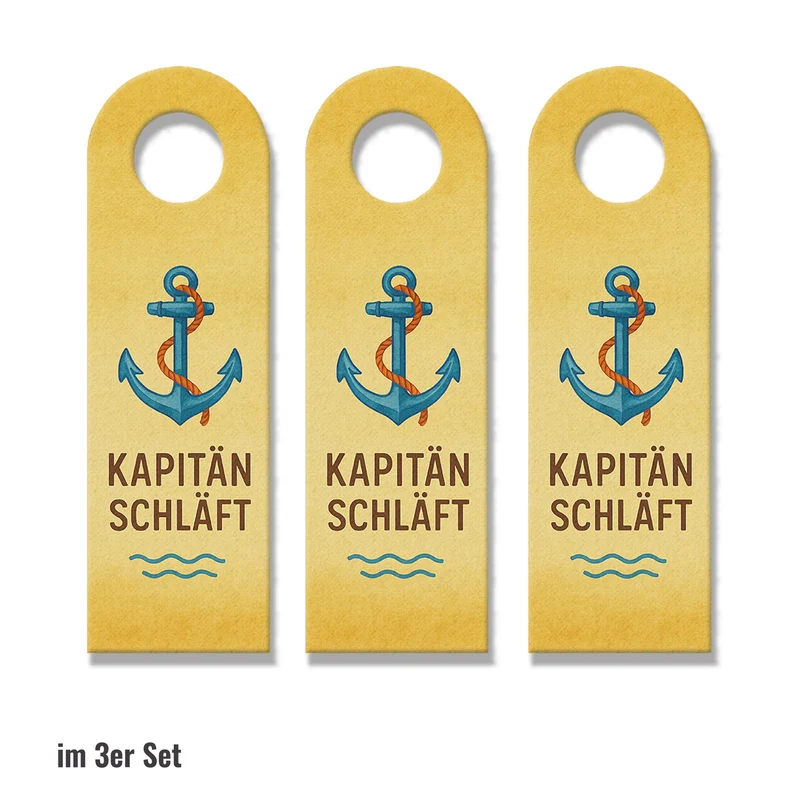 Nautisches Ankerdesign Kapitän schläft Kajüte frei Türhänger