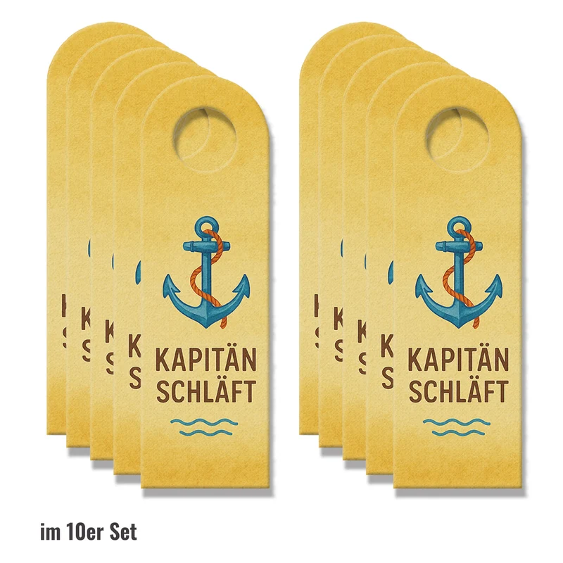 Nautisches Ankerdesign Kapitän schläft Kajüte frei Türhänger