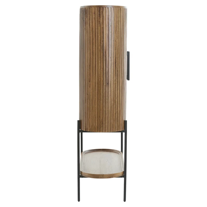 Highboard DUMOSI Mangoholz dunkelbraun 100x40x165cm