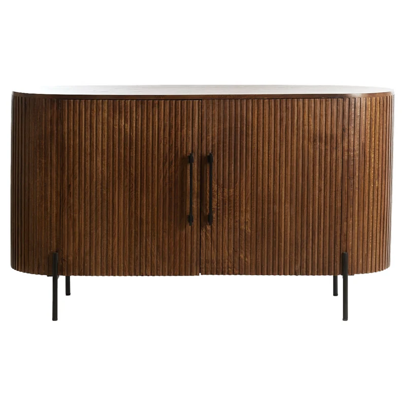 Sideboard DUMOSI Holz dunkelbraun 140x40x78cm