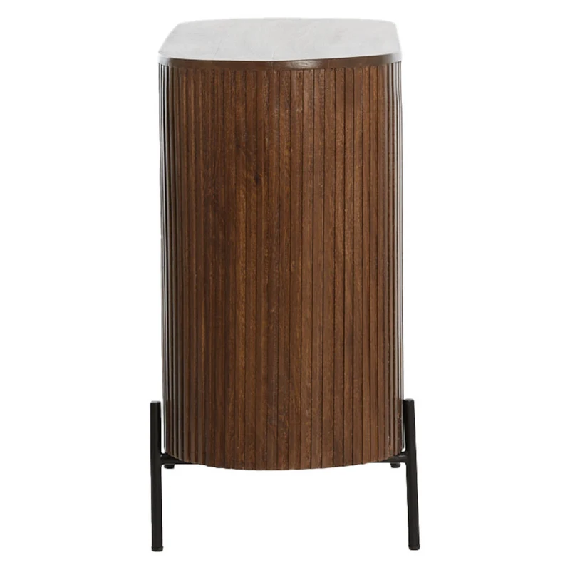 Sideboard DUMOSI Holz dunkelbraun 100x40x80cm