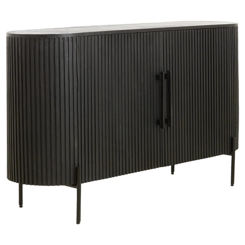 Sideboard DUMOSI Holz schwarz 140x40x78cm