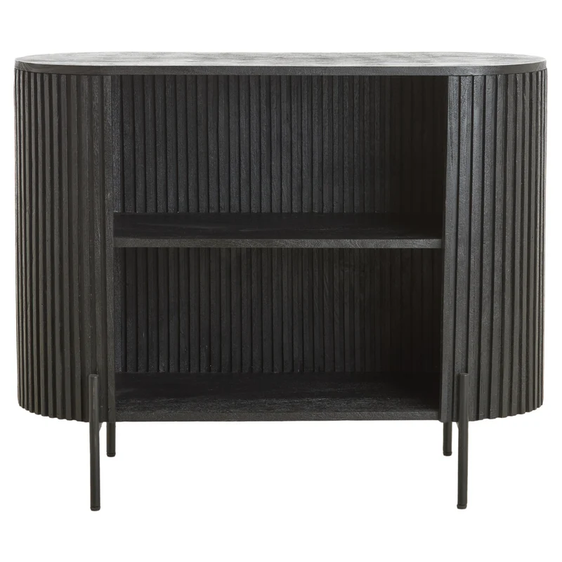 Sideboard DUMOSI Holz schwarz 100x40x80cm