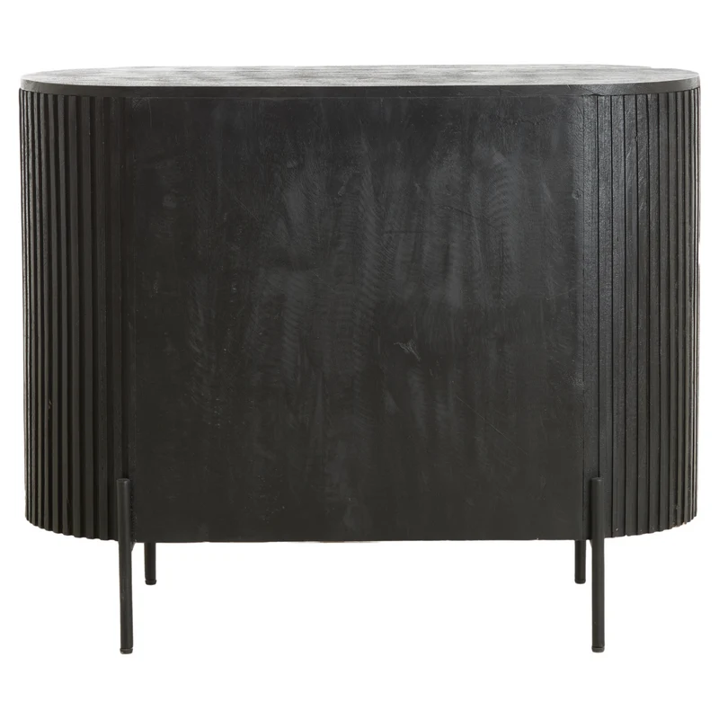 Sideboard DUMOSI Holz schwarz 100x40x80cm