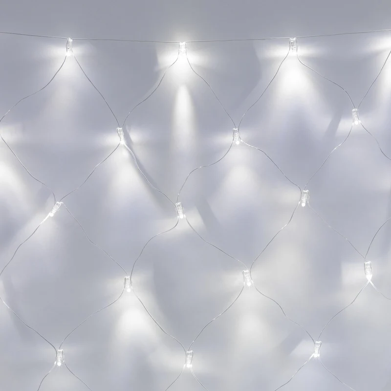 Core Connect 8m x 2m 560er LED Lichternetz weiß koppelbar transparentes Kabel