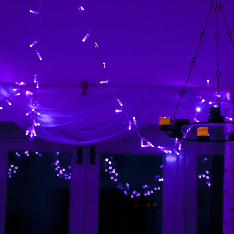 Core Connect 40m 400er LED Lichterkette lila koppelbar transparentes Kabel