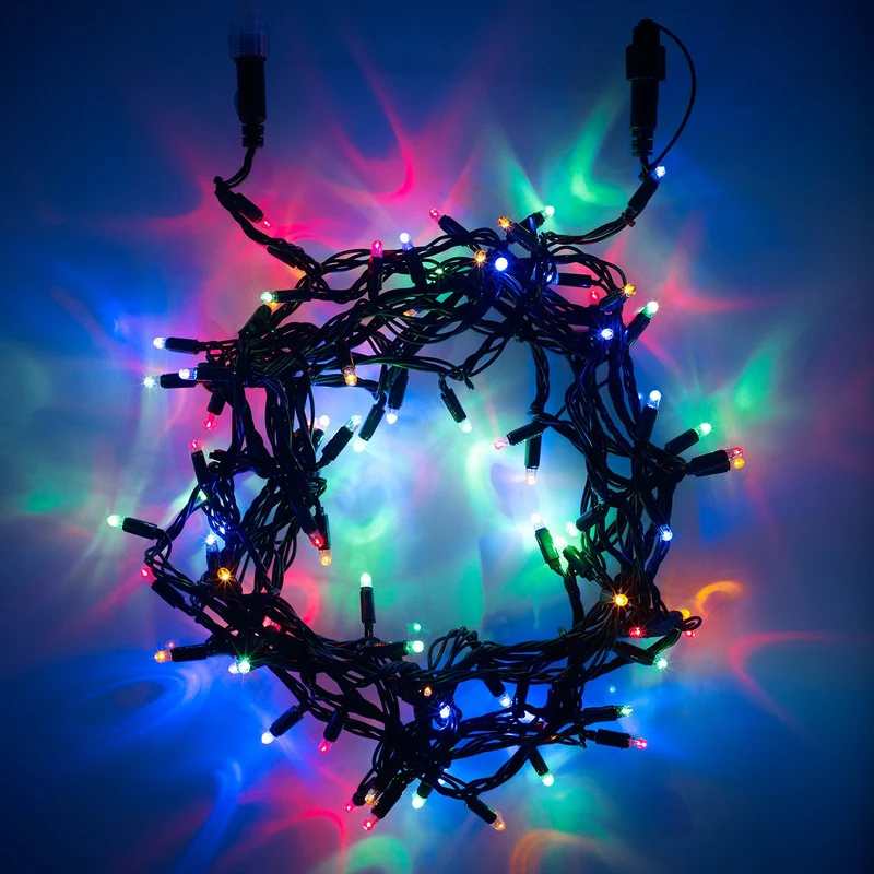 Core Connect 40m 400er LED Lichterkette bunt koppelbar grünes Kabel