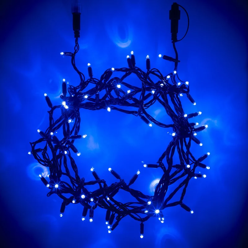 Core Connect 40m 400er LED Lichterkette blau koppelbar grünes Kabel
